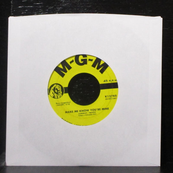 Conway Twitty - The Story Of My Love / Make Me Know You're Mine 7" VG+ Vinyl 45 - Shuga Records