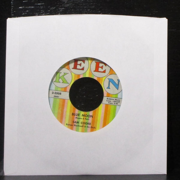 Sam Cooke - Blue Moon / Love You Most Of All 7" VG+ Vinyl 45 Keen 3-2008 USA - Shuga Records