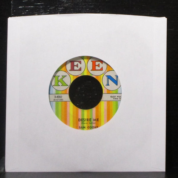Sam Cooke - For Sentimental Reasons / Desire Me 7" VG+ Vinyl 45 Keen lbl var - Shuga Records