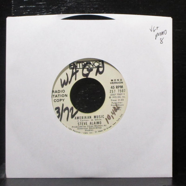Steve Alaimo - Amerikan Music 7" VG+ Promo Vinyl 45 Entrance ZS7 7507 USA 1972 - Shuga Records