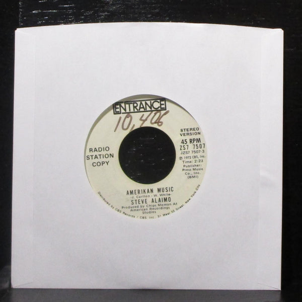 Steve Alaimo - Amerikan Music 7" VG+ Promo Vinyl 45 Entrance ZS7 7507 USA 1972 - Shuga Records