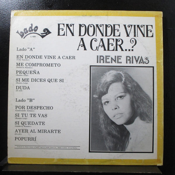 Irene Rivas - En Donde Vine A Caer..? LP VG+ 105 Vinyl Record - Shuga Records