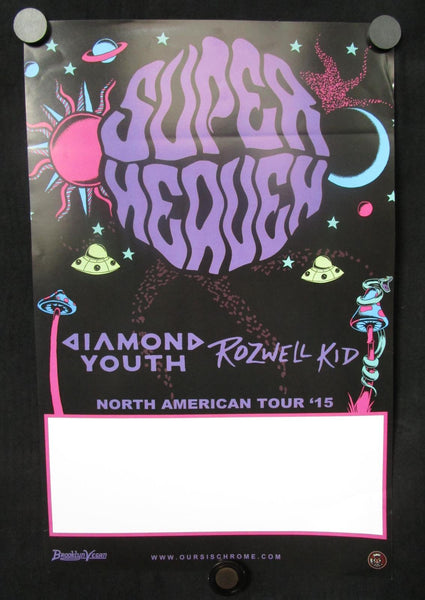 Superheaven - North American Tour '15 Mint- Poster 17"x11" blank - Shuga Records