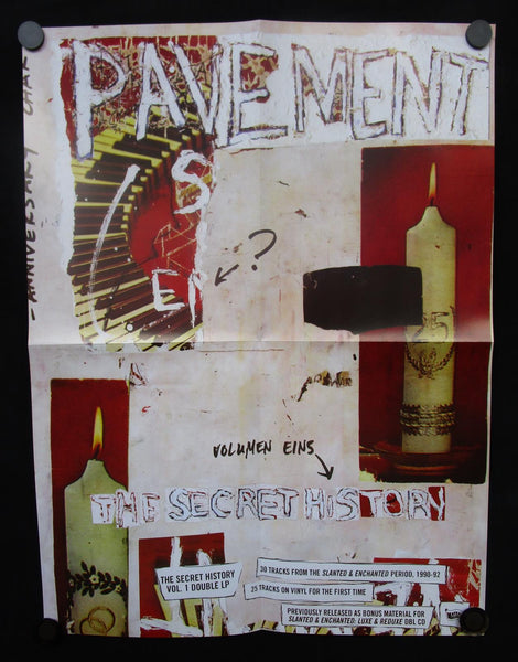 Pavement - The Secret History, Volume 1 Mint- Poster 24"x18" Matador 2015 folded - Shuga Records