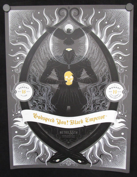Godspeed You! Black Emperor - Metro Chicago 2018 Screen Print Poster 24"x18" - Shuga Records