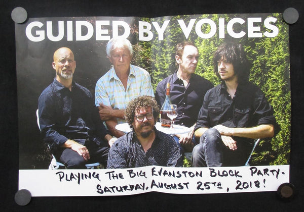 Guided By Voices - Evanston Block Party 8/25/18 Mint- Poster 11"x17" folded - Shuga Records