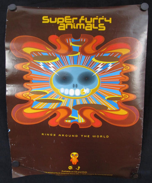 Super Furry Animals - Rings Around The World Tour 2002 VG Poster 24"x18" - Shuga Records