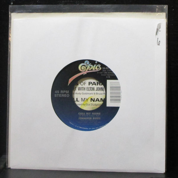 Jennifer Rush & Elton John - Flames Of Paradise / Call My Name 7" Mint- Vinyl 45 - Shuga Records