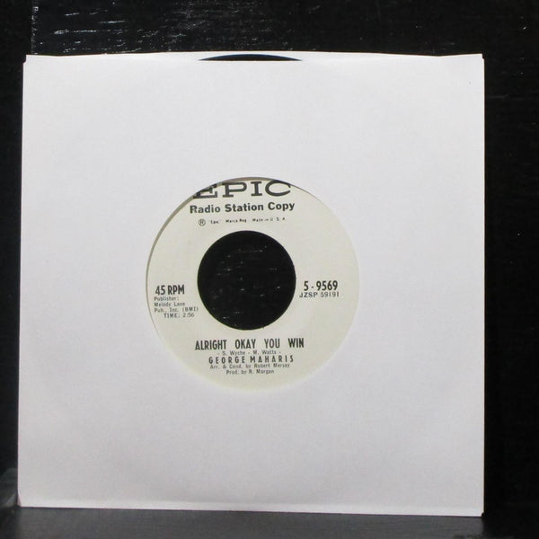 George Maharis - Don't Fence Me In / Alright Okay You Win 7" VG+ Promo Vinyl 45 - Shuga Records