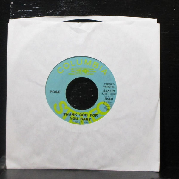 PG&E - Thank God For You Baby 7" VG+ Promo Vinyl 45 Columbia 4-45519 USA 1972 - Shuga Records