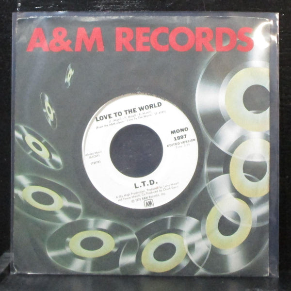 L.T.D. - Love To The World 7" Mint- Promo Vinyl 45 A&M 1897 USA 1976 - Shuga Records