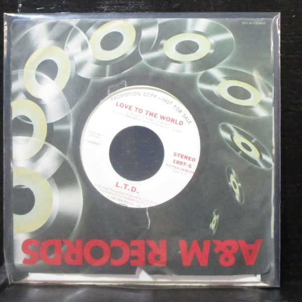 L.T.D. - Love To The World 7" Mint- Promo Vinyl 45 A&M 1897 USA 1976 - Shuga Records