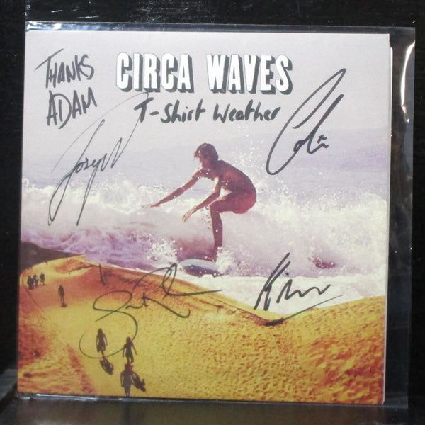 Circa Waves - T-Shirt Weather / 101 7" Mint- New Blue Vinyl 45 VS2118 signed - Shuga Records