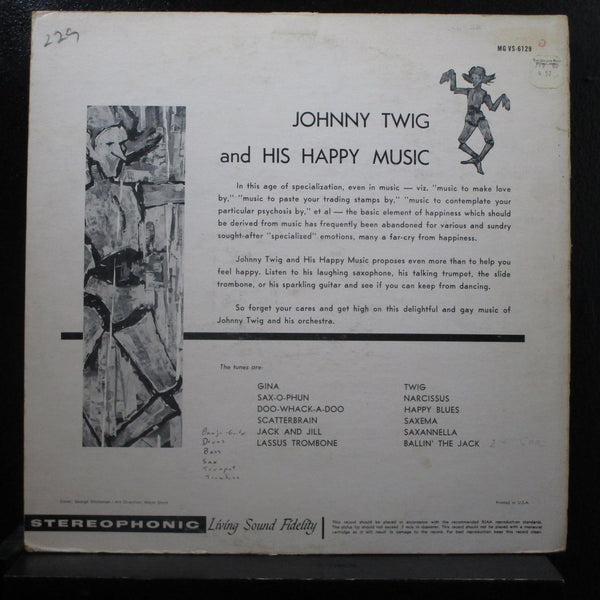 Johnny Twig - And His Happy Music LP VG+ MG VS-6129 Stereo Vinyl Record - Shuga Records
