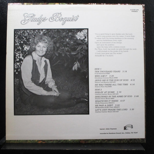 Gladys Boquist - Feelin' At Home LP VG+ R-2726 Christian / Gospel Vinyl Record - Shuga Records