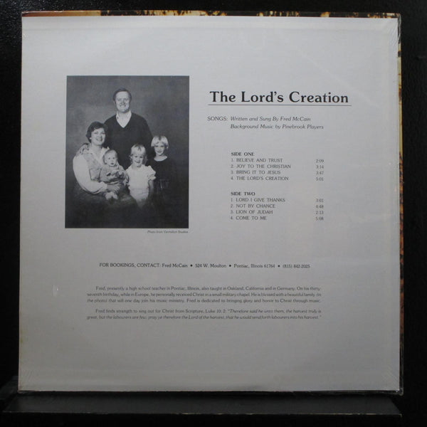 Fred McCain - The Lord's Creation LP New Sealed None Christian Pop Vinyl Record - Shuga Records