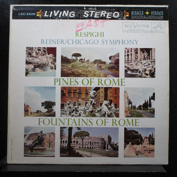 Respighi/Reiner - Pines / Fountains Of Rome LP VG+ LSC2436 Living Stereo 14s/15s - Shuga Records