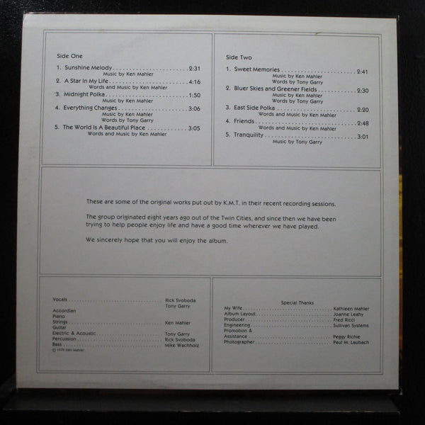 Ken Mahler Trio - The First Set LP Mint- KMT 2324 Vinyl Record - Shuga Records