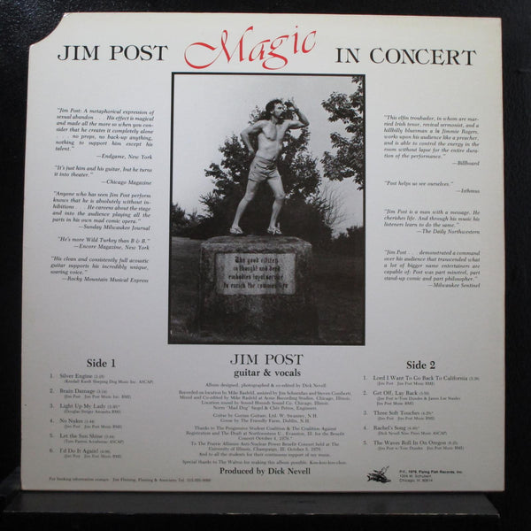 Jim Post - Magic In Concert LP Mint- FF 216 Flying Fish 1979 USA Vinyl Record - Shuga Records
