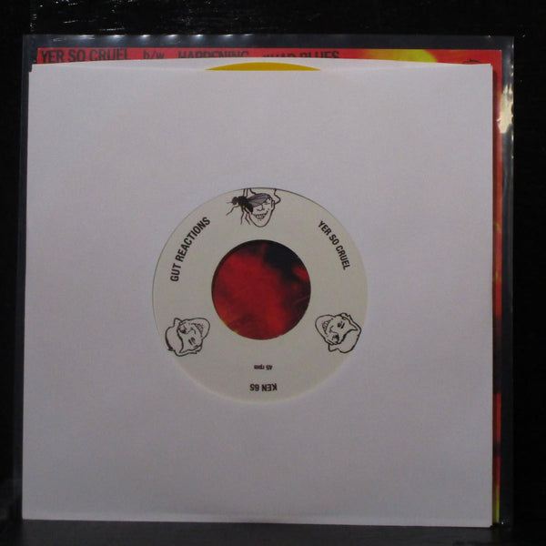 Gut Reatctions - Yer So Cruel EP 7" Mint- New Yellow Vinyl 45 KEN 65 Sweden 2008 - Shuga Records