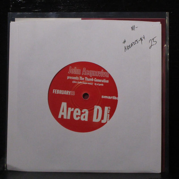John Acquaviva - Kiss / El Gordo 7" Mint- Vinyl 45 AREADJ 04 USA 2003 - Shuga Records