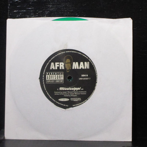 Afroman - Because I Got High / Mississippi 7" Mint- New Promo Green Vinyl 45 - Shuga Records