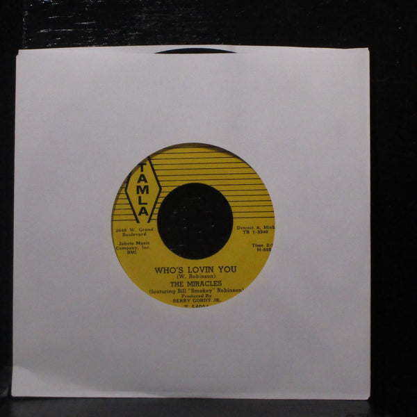 The Miracles - Shop Around / Who's Lovin You 7" VG+ Vinyl 45 Tamla 1st lbl var - Shuga Records