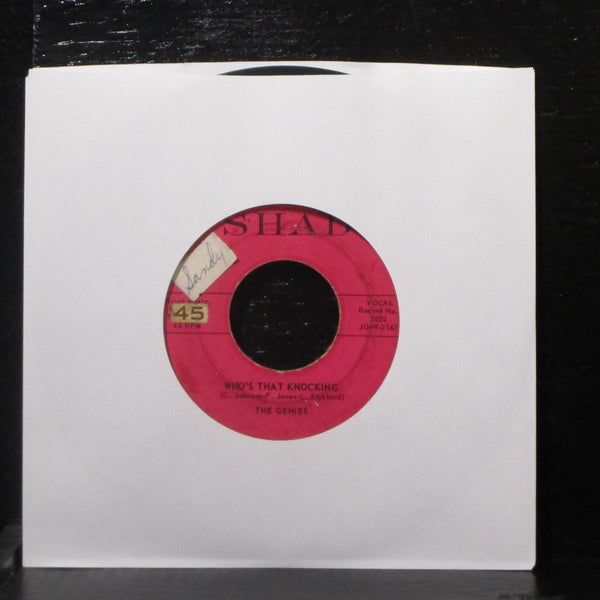 The Genies - The First Time / Who's That Knocking 7" VG Vinyl 45 Shad 5002 USA - Shuga Records