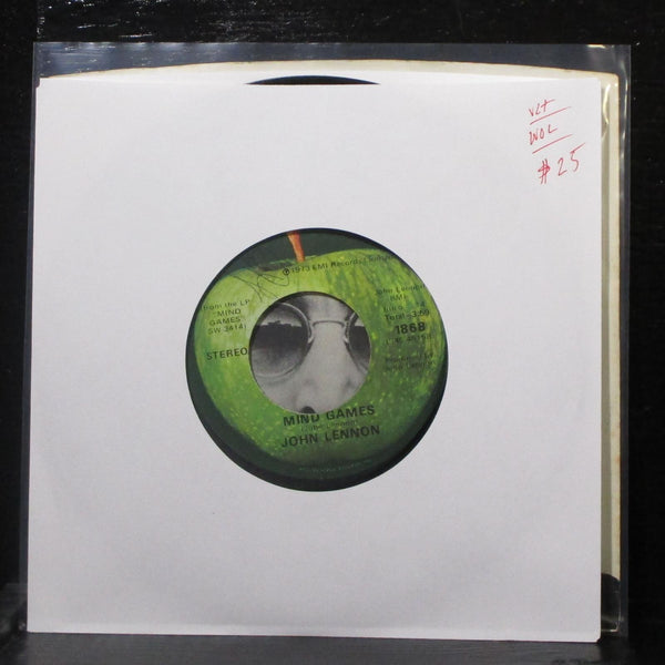 John Lennon - Mind Games / Meat City 7" VG+ Vinyl 45 Apple 1868 USA 1973 - Shuga Records