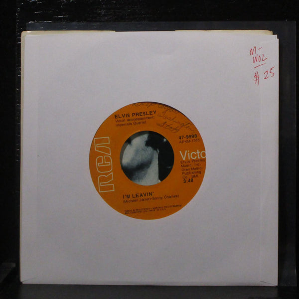 Elvis Presley - I'm Leavin' / Heart Of Rome 7" Mint- Vinyl 45 RCA 47-9998 USA - Shuga Records