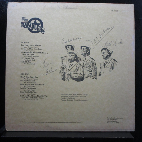 Side Street Ramblers LP Mint- SSR-101582 Signed / Autographed Vinyl Record - Shuga Records