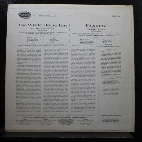 Benatzky, Lehar - White Horse Inn / Paganini: Composite Scores LP VG+ WST 14148 - Shuga Records