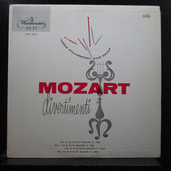 Wolfgang Amadeus Mozart - Divertimenti Nos. 3,4,9, 16 LP VG+ WN 18011 Record - Shuga Records
