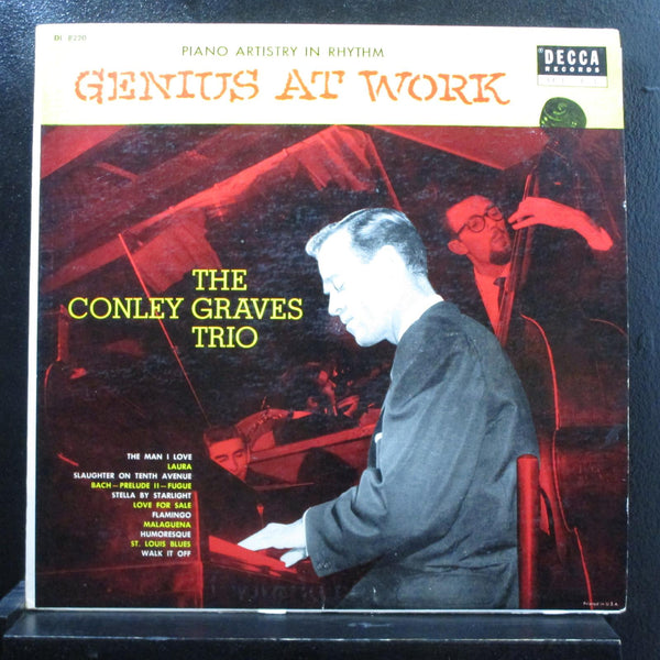 The Conley Graves Trio - Genius At Work LP VG DL 8220 Mono Promo Vinyl Record - Shuga Records