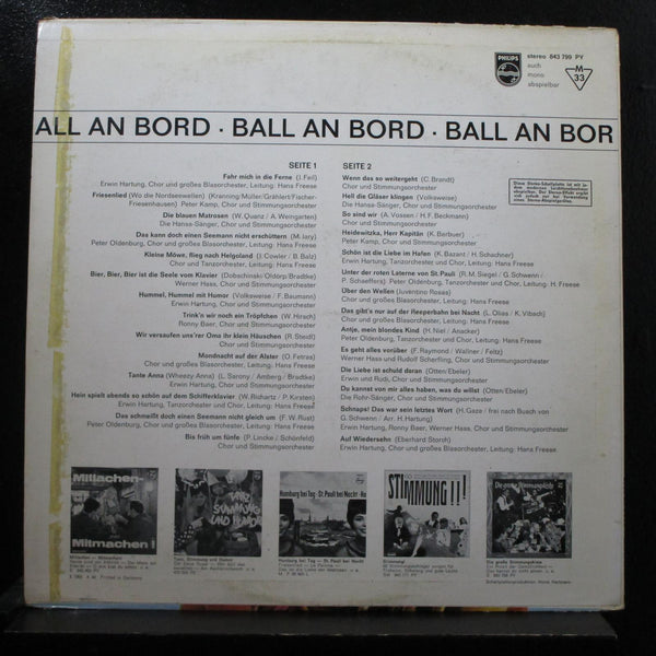 Various - Ball An Bord LP VG 843 799 PY Germany Philips Vinyl Record - Shuga Records