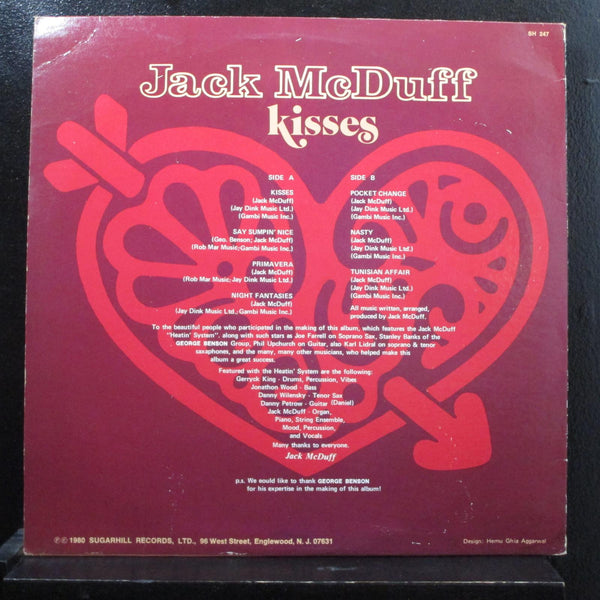 Jack McDuff - Kisses LP Mint- SH 247 Sugar Hill 1980 USA Vinyl Record - Shuga Records