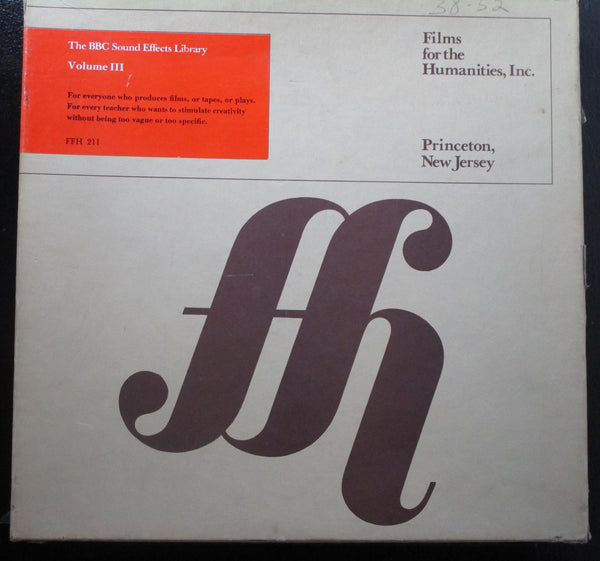 The BBC Sound Effects Library - Volume III 12 LP VG+ FFH 211 Vinyl Record - Shuga Records