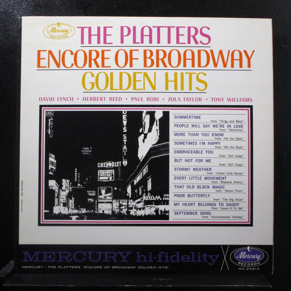 The Platters - Encore Of Broadway Golden Hits LP Mint- MG-20613 Mono 1st - Shuga Records