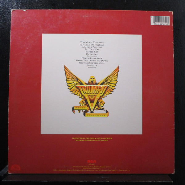 Triumph - Never Surrender LP VG+ AFL1-4382 USA 1983 RCA Vinyl Record - Shuga Records