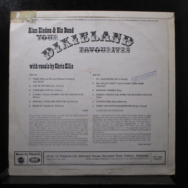 Alan Elsdon & His Band - Your Dixieland Favourites LP VG+ MFP 1400 UK 1970 - Shuga Records