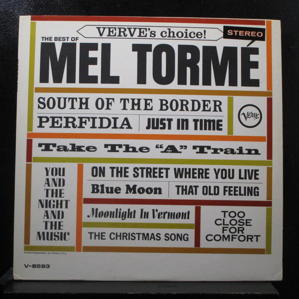 Mel Torm - The Best Of Mel Torm LP Mint- V6/8593 Stereo USA 1964 Vinyl Record - Shuga Records