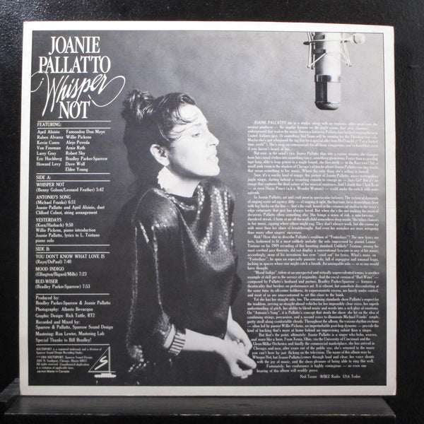 Joanie Pallatto - Whisper Not LP VG+ SSD 0007 Southport Vinyl Record - Shuga Records