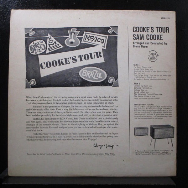 Sam Cooke - Cooke's Tour LP VG+ LPM 2221 Mono 1960 USA Vinyl Record - Shuga Records