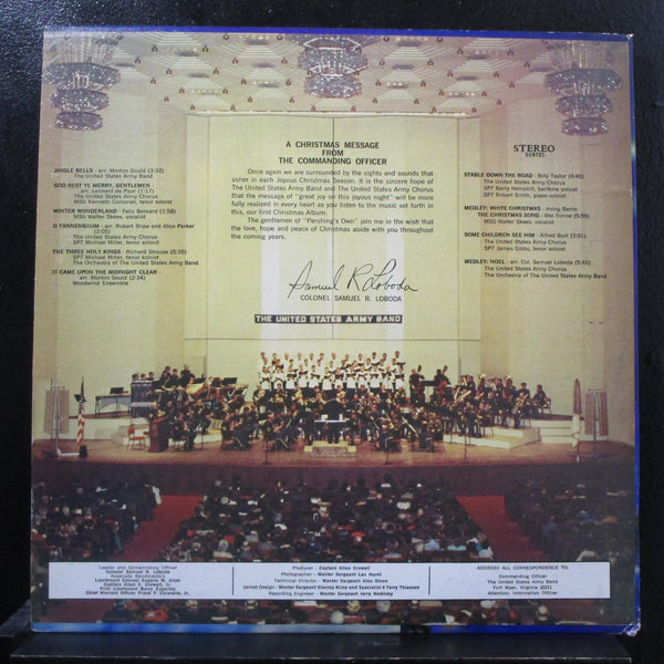 Christmas With The United States Army Band And Chorus, Washington D.C. LP VG+ - Shuga Records
