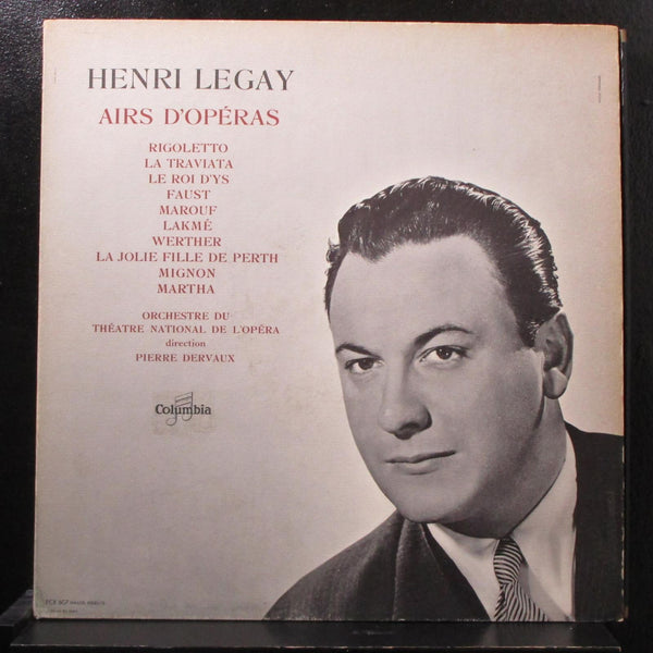 Heny Legay - Airs D'Opras LP VG FCX 607 Mono France Vinyl Record - Shuga Records