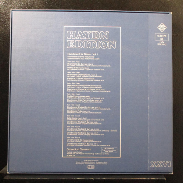 Haydn - Blserdivertimenti Divermenti For Wind Instruments Vol. 1 - 4 LP Mint- - Shuga Records