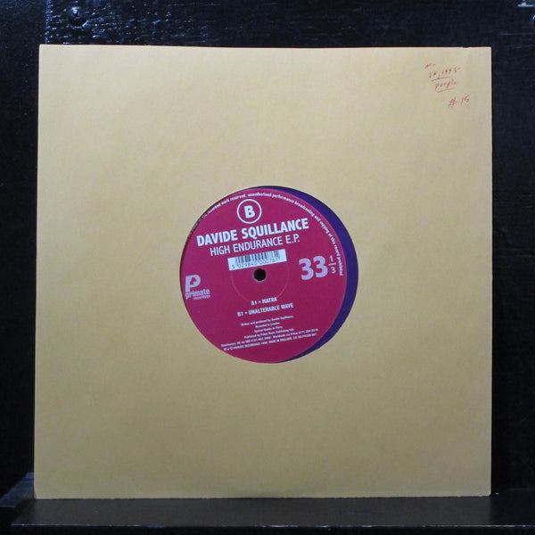 David Squillance - High Endurance E.P. 10" Mint- PMTEN007 UK Purple Vinyl Record - Shuga Records