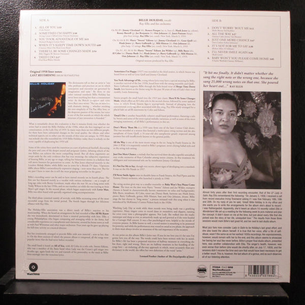 Billie Holiday With Ray Ellis - Last Recording LP New Sealed 772154 Vinyl Record - Shuga Records