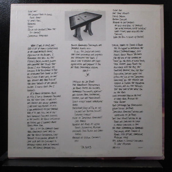 Jay Round And His Hammered Dulcimer - One Time Friend LP Mint- TR 5003 Signed - Shuga Records