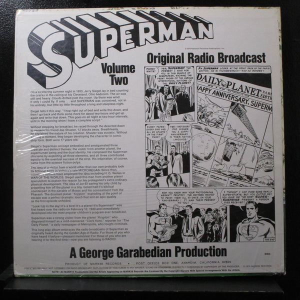 Superman - Superman Volume Two LP New Sealed 650 USA 1974 Vinyl Record - Shuga Records
